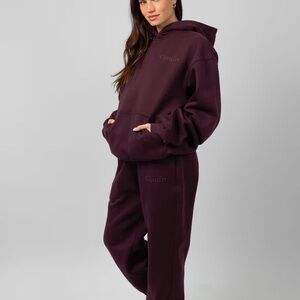 Brand New Comfrt Women's Maroon Jogger Set